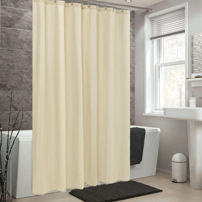 Premium Waterproof Fabric Shower Curtain Liner With Magnets - Soft, Durable & Machine Washable - Hotel Quality Polyester Shower Liner