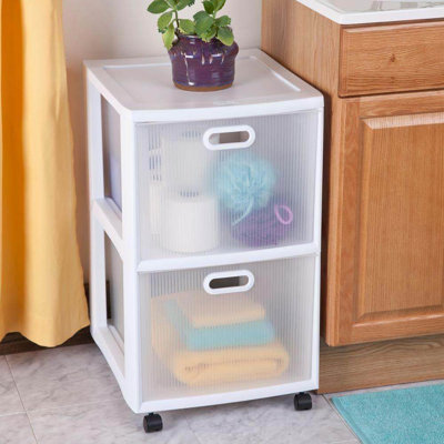 2 Drawer Rolling Storage Chest