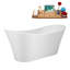 Baignoire autoportante 67 po et plateau autoportant 67 po Streamline-101310166