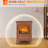 22" Electric Fireplace Heater, Freestanding Fire Place Stove With Realistic Led Flames And Logs, And Overheating Protection-542074070
