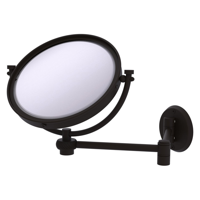 Miroir de maquillage/rasage contemporain moderne &, Bronze huilé, 2X