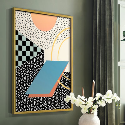 Modern Memphis II Framed Print - Solid Wood