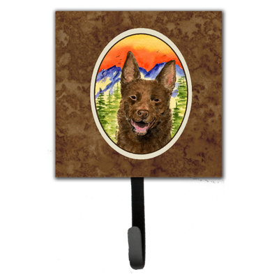 Porte-laisse kelpie et crochet mural australian