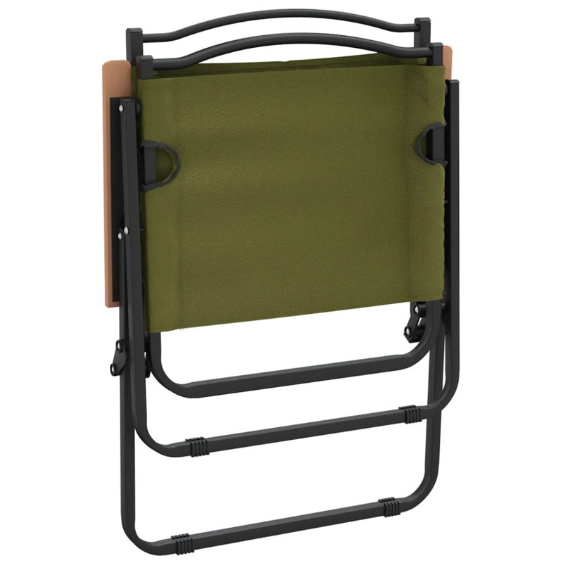 Camping Chair Outdoor Folding Camping Beach Chair Oxford Fabric, Black, Green