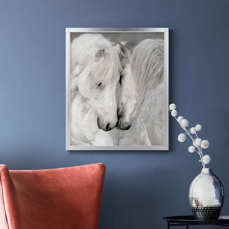 Toile encadrée de qualité supérieure Affection II - prête à être accrochée, H 24 po x l 20 po, Argent
