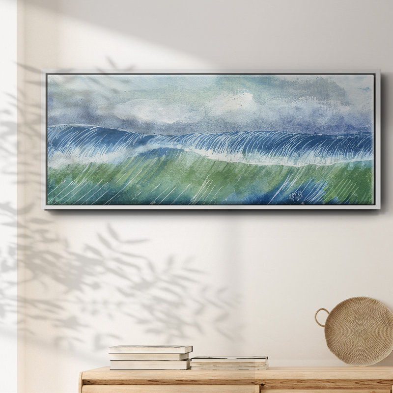 Crashing Wave II - toile encadrée, H 20 po x l 50 po