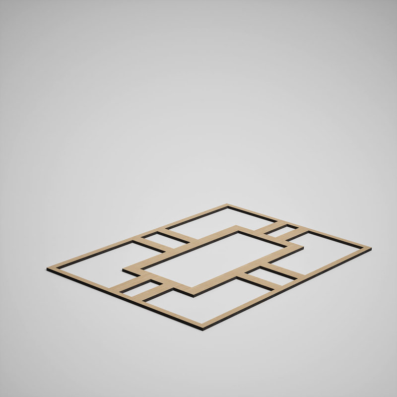 Panneaux muraux décoratifs en bois Hastings, grand, l 15 1/2 po x H 23 3/8 po x T 3/8 po, chêne blanc