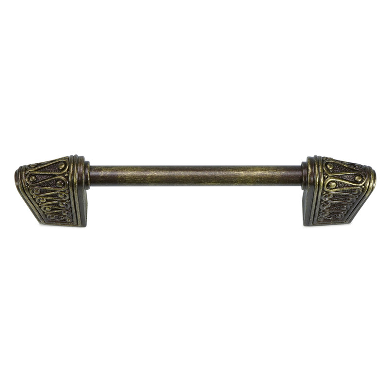Rivoli  c.c. pull; Soft, Antique Brass, 4"