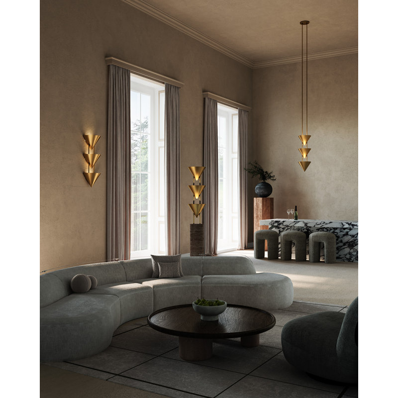 Versus 28-in Brass Wall Sconce, Brass