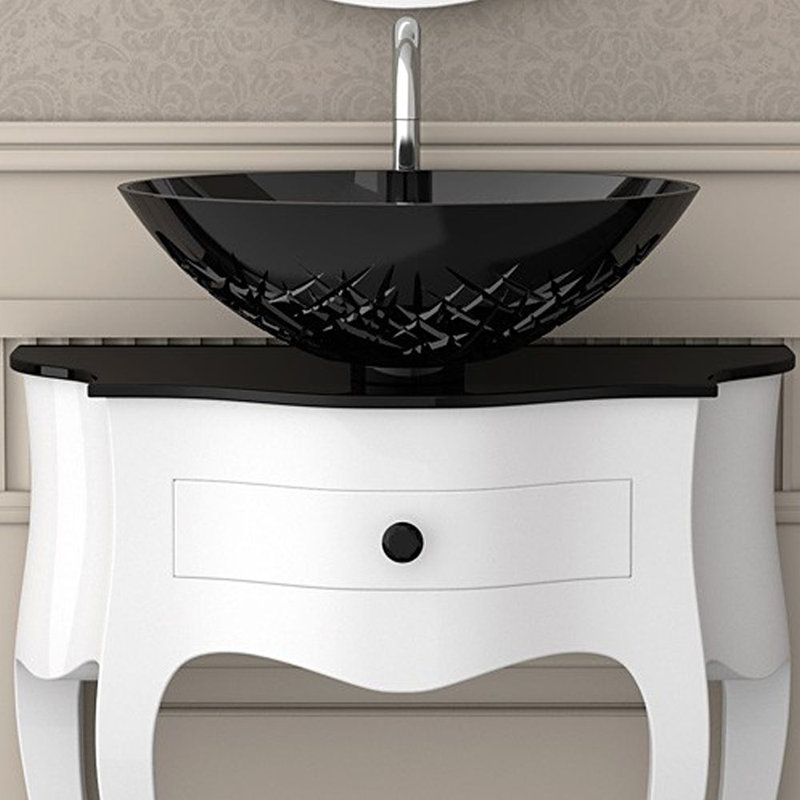 Diamante 17.1'' L Bathroom Sink, Black