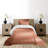 Ambesonne Abstract Bedspread Set Comb Pattern Waves Pale Rust