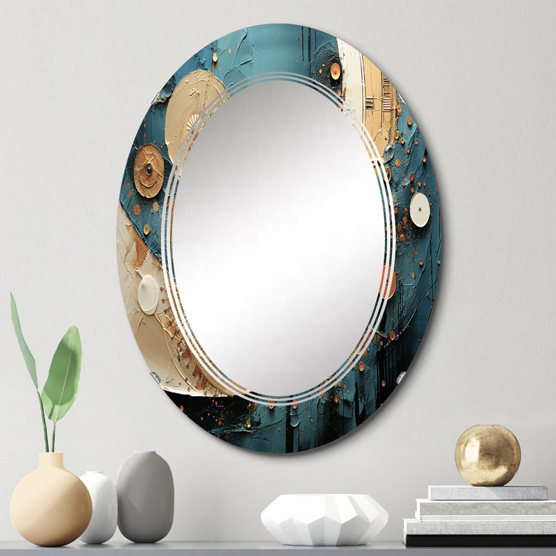 Lurganure - Miroir mural moderne ovale, 30 po x 20 po