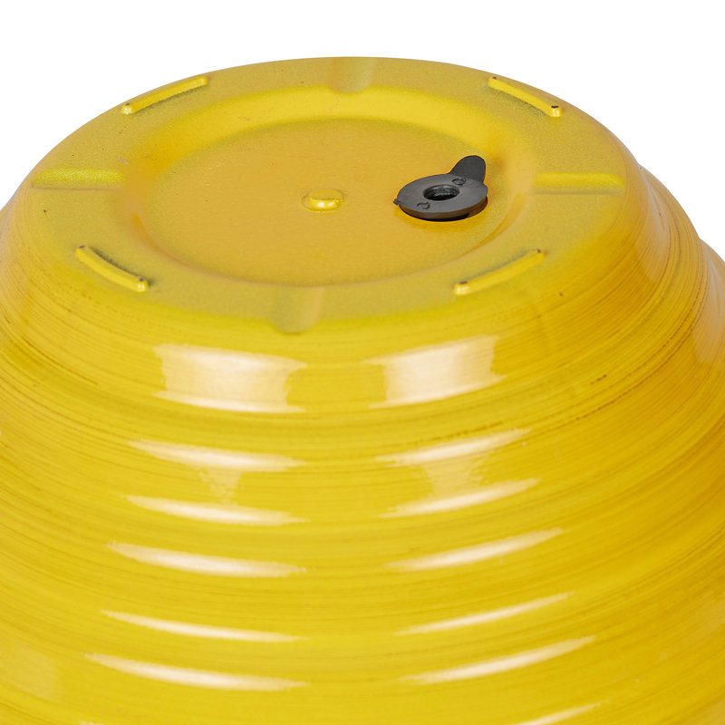 Indoor/Outdoor Round Planter, 9" H x 12" W x 12" D, Yellow