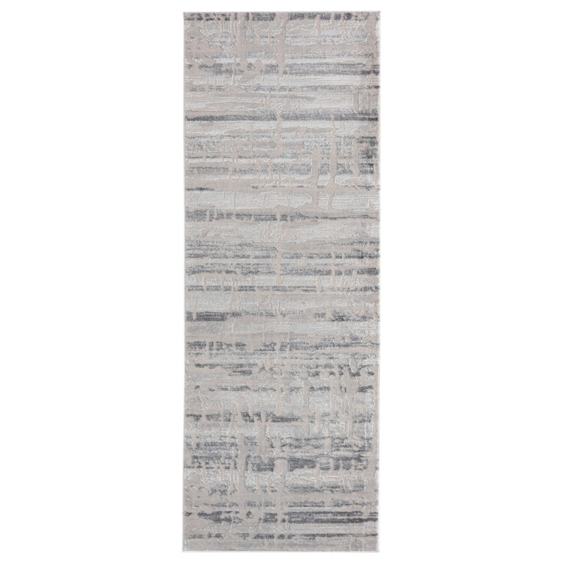 Tapis gris Emmeline, Tapis de couloir 2 pi 7 po x 7 pi 2 po