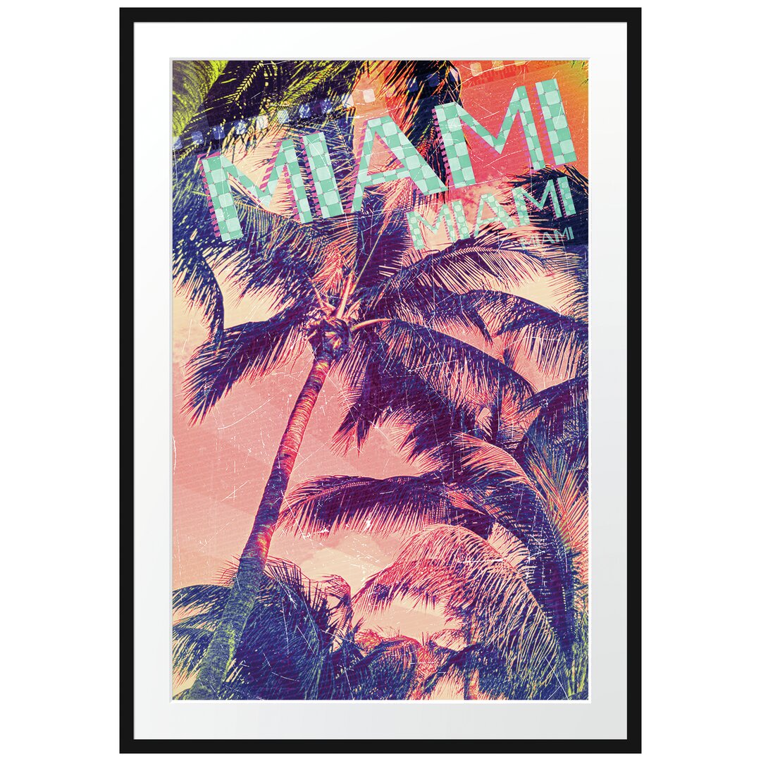 Gerahmtes Poster Miami