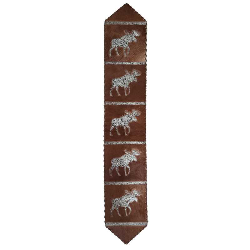 Chemin de table Light Moose, L 120 po x P 12 po, Brun / Gris