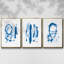 «Blue Breeze IV», ensemble de 3 reproductions de photos sur toiles-205355993-205355996