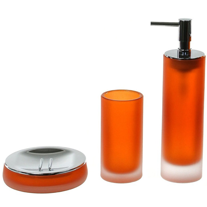 Ezrol Bathroom Accessory Set, Orange