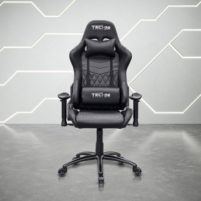 Executive Chair With Faux Leather, Swivel, Lumbar Support, Adjustable Height, Headrest, Wheels