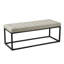 Banc en tissu Shauny avec pieds en métal-81068041