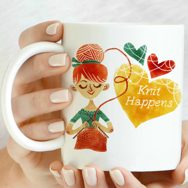 Tasse à café en tricot