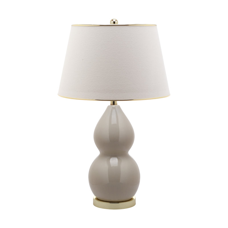 Ceramic Table Lamp, Light Gray