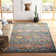 Christa Oriental Blue/Orange/Pink Area Rug