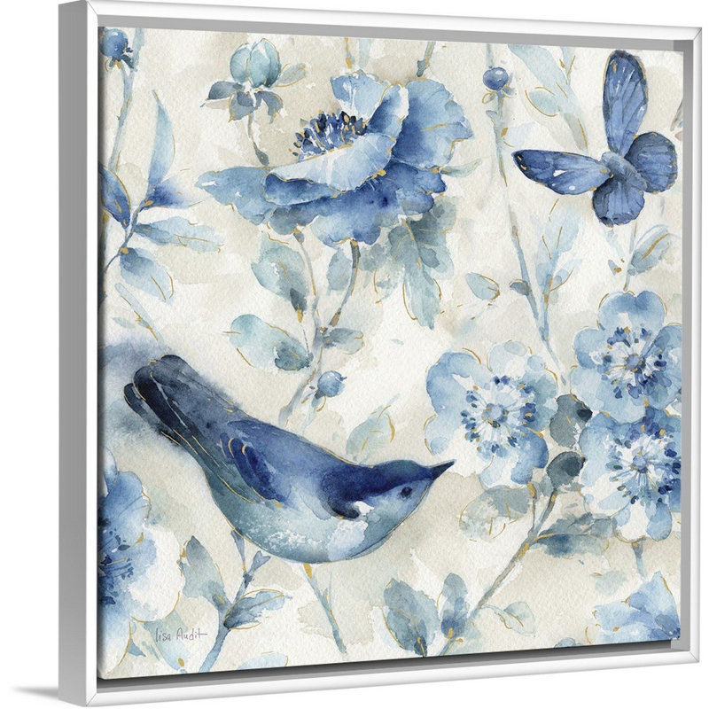 Indigold Xi par Audit Lisa - reproduction d'art sur toile, H 18 po x l 18 po x p 2 po, Toile blanche encadrée