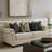 Serra Loveseat, 4 Accent Throw Pillows, Light Greige Polyester 67 Inch