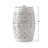 Outdoor Side Table, Lace Cut, 12 Inch Round Top W White Barrel Base-121489433