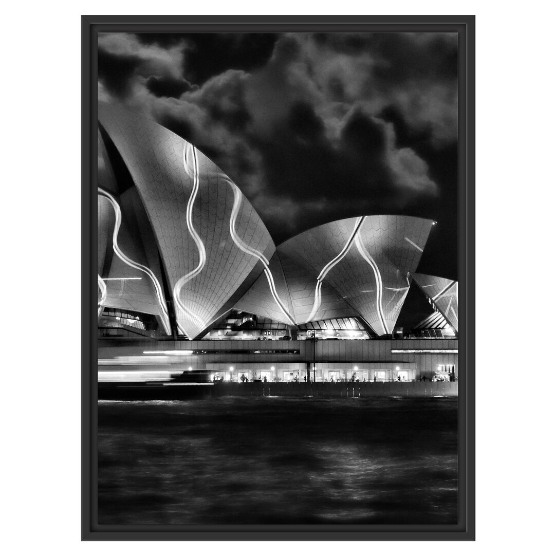 Gerahmtes Wandbild Sydney Opera House Beleuchtung