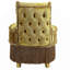 Tabouret de coiffeuse doré capitonné