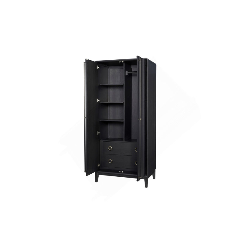 Armoire au fini poivre, Noir