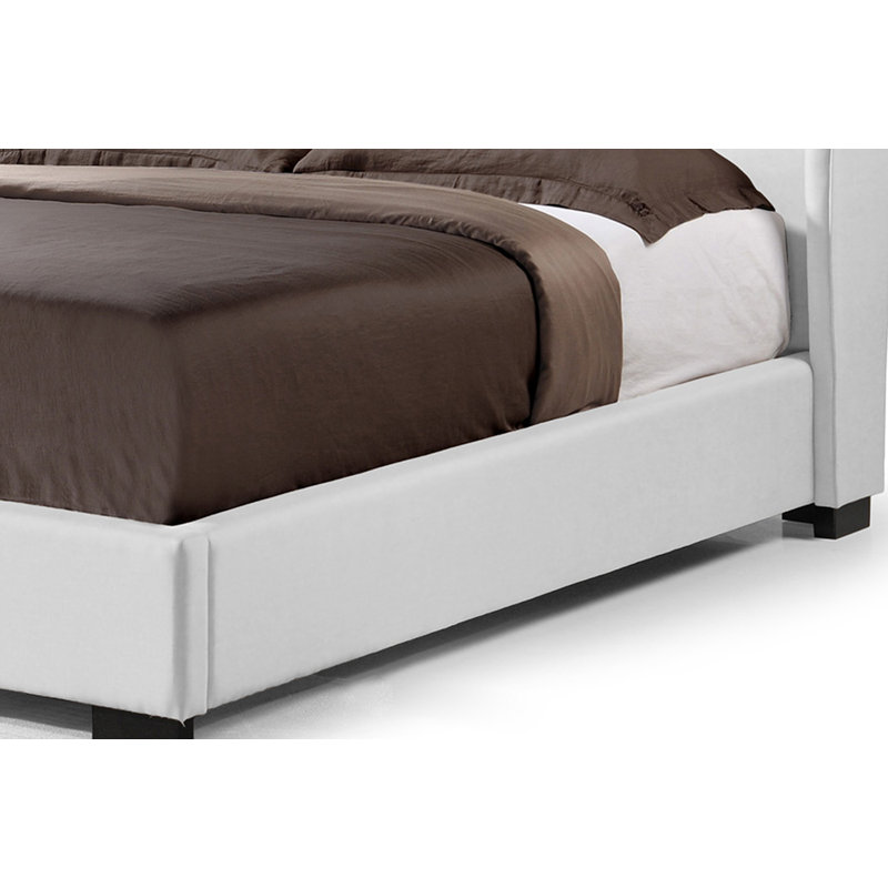 Lit plateforme tapissier Isleen, Beige clair, Reine