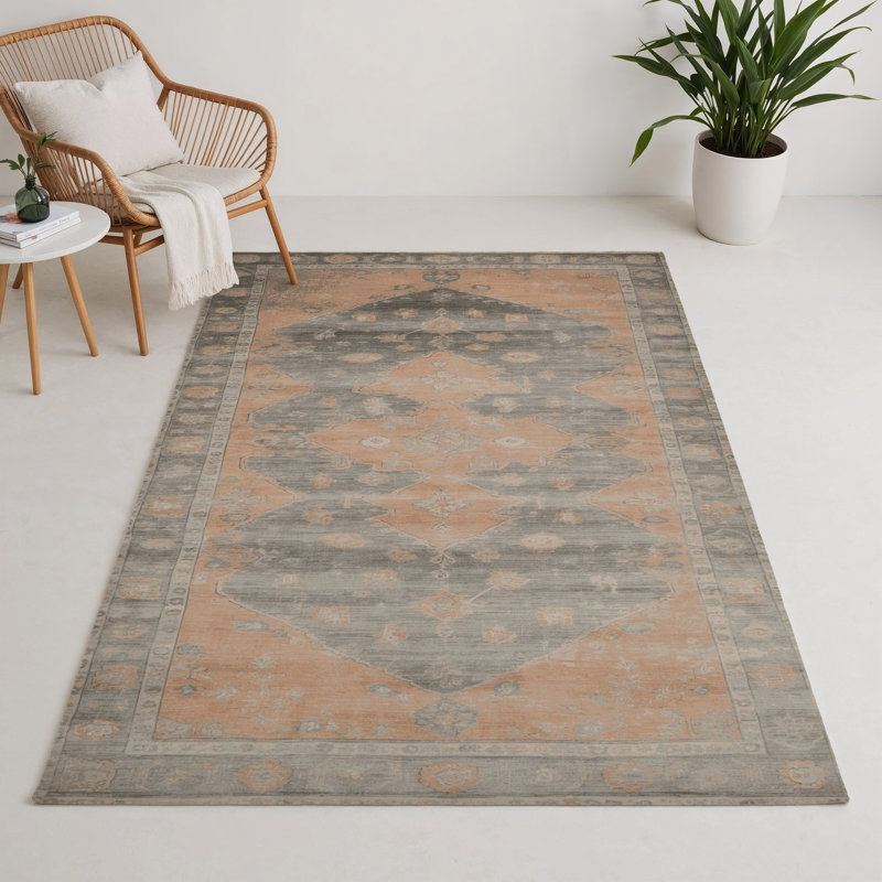 Tapis gris intérieur et extérieur surteint, Rectangle 5 pi x 7 pi