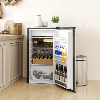 HOMCOM 90 L Freestanding Mini Fridge with Freezer