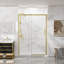 Porte de douche coulissante simple sans cadre de 44 à 48 po x H 74 po avec verre transparent-108225254