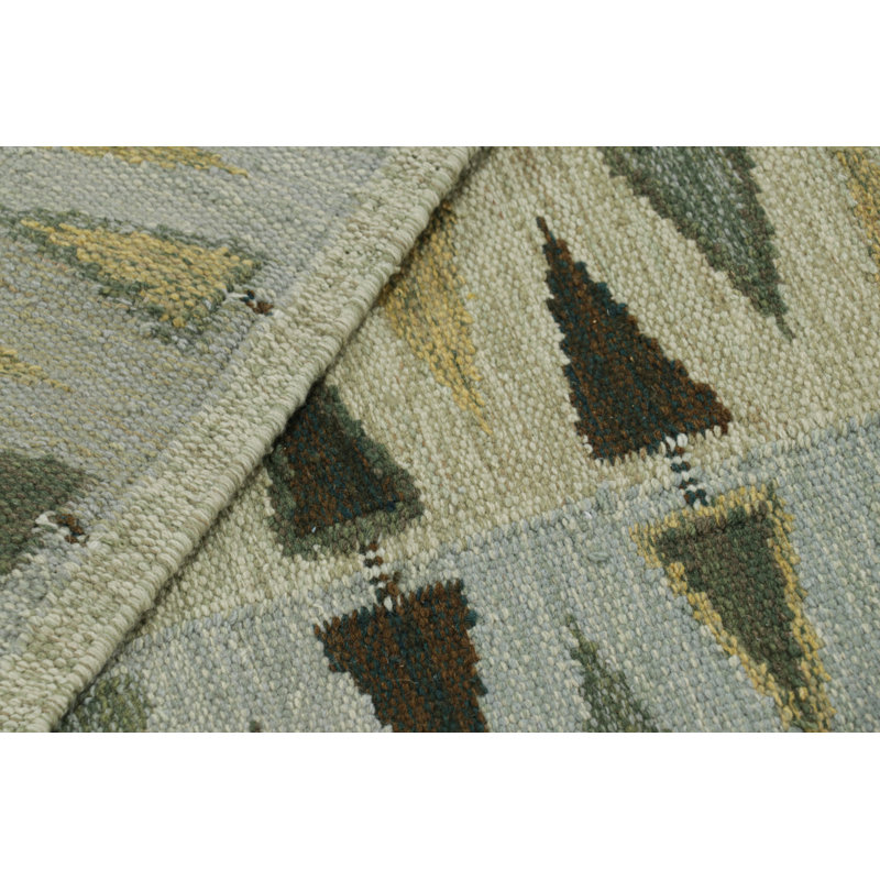 Scandinavian Wool Geometric Area Rug, Rectangle 6' x 9'
