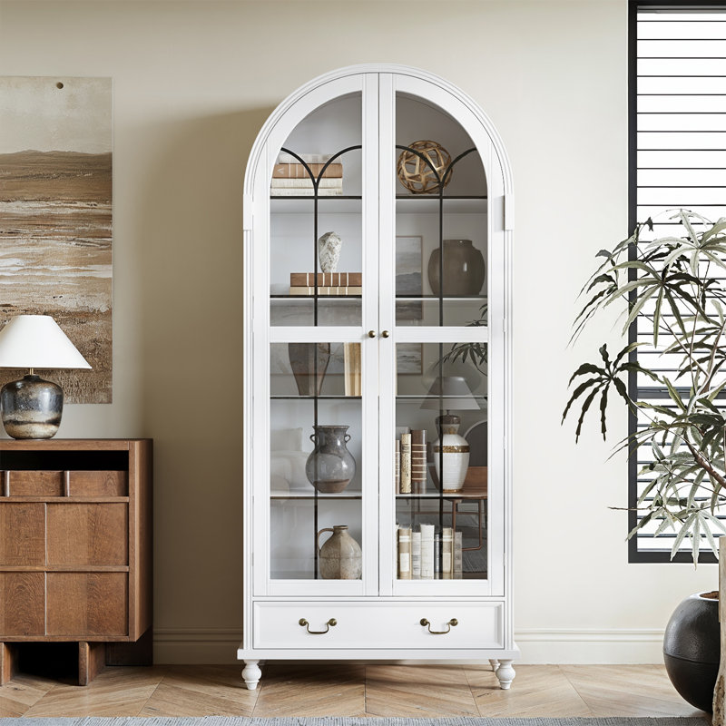 77'' H Display Cabinet, White