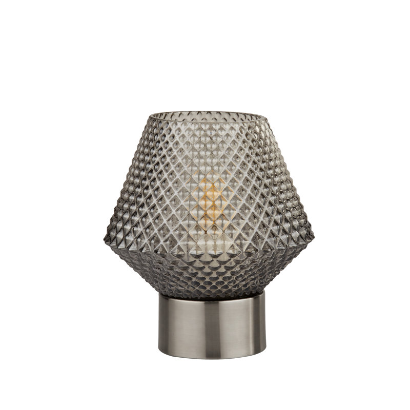 Anne Metal Novelty Lamp, Smoked White, Chrome