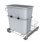 Rev-A-Shelf Chrome Steel Pullout Waste Container with Rear Basket Storage for Sink Base Cabinets