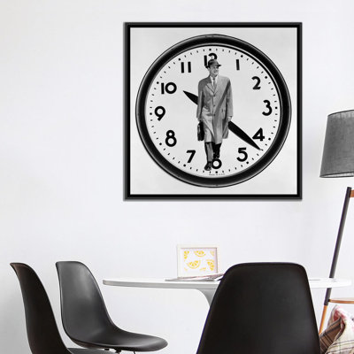 " 1960s-1950s Montage Business Man On Clock Face " by Vintage Images
