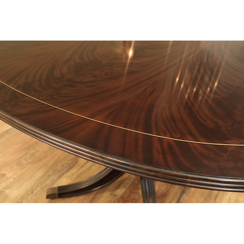 Mahogany Wood Dining Table, Dark Walnut