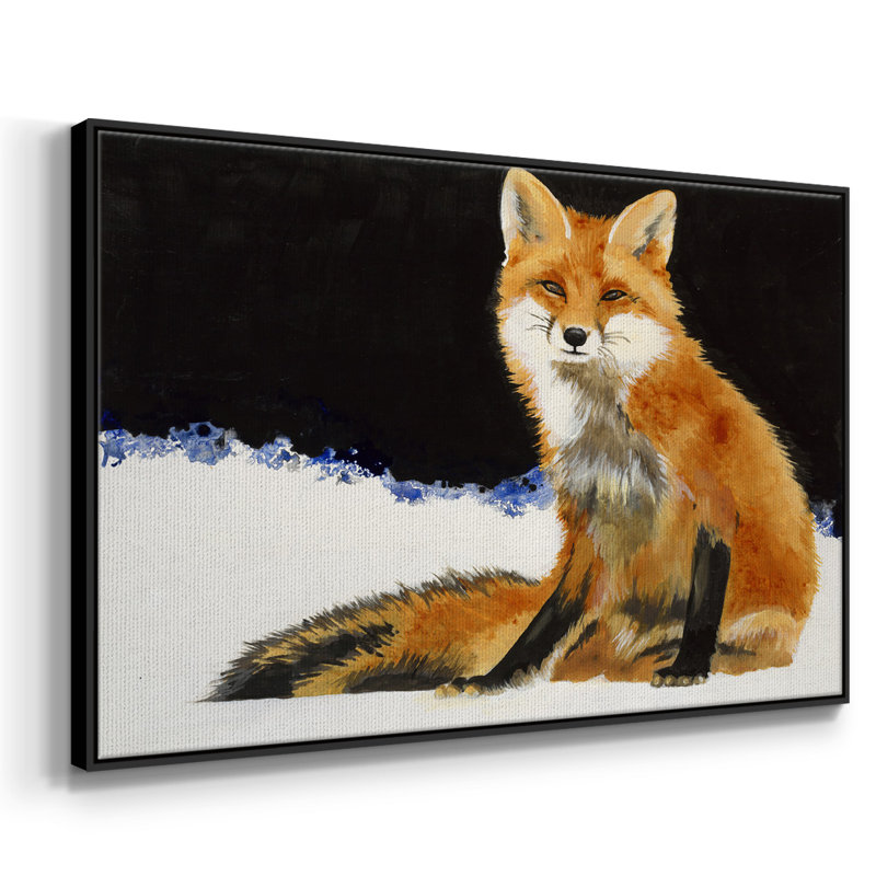 " Fox ", Black, 27" H x 41" W x 2" D