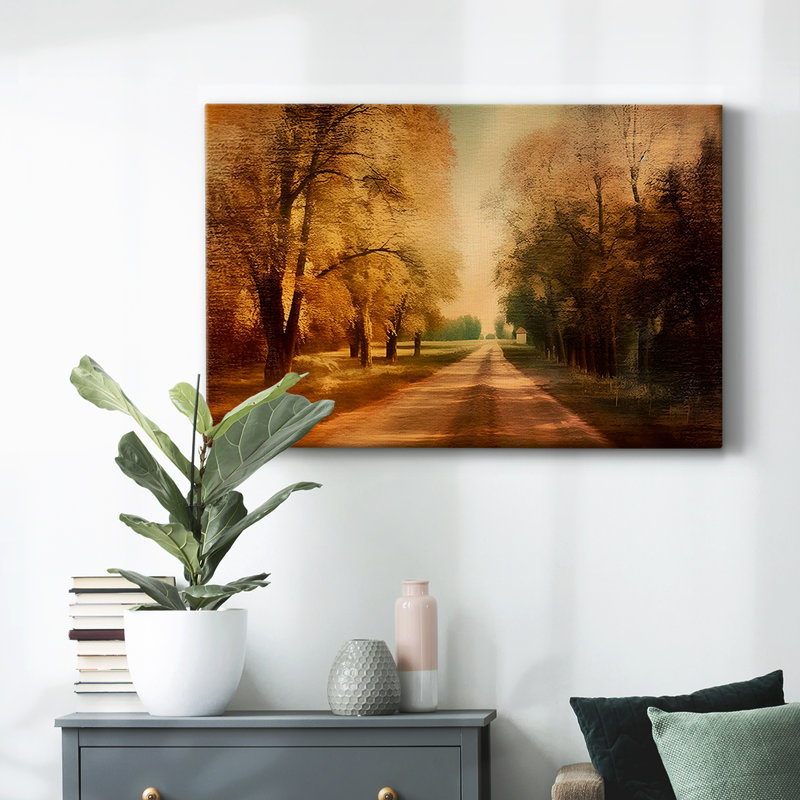 Paysage rétro CCXXII, H 19 po x l 28 po, Toile tendue