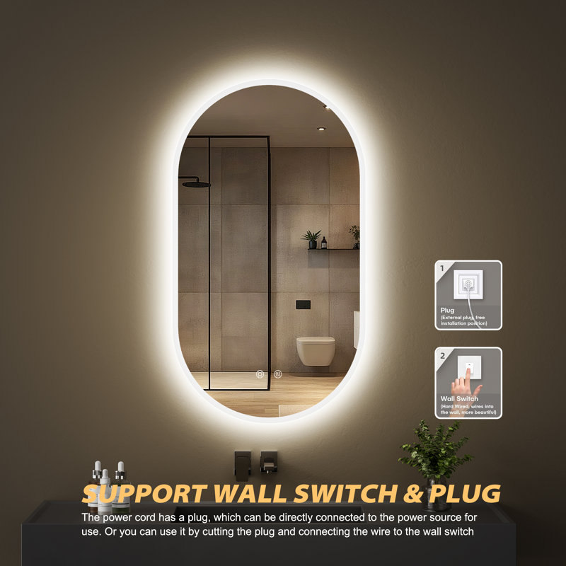 Oval Wall Vanity Mirror