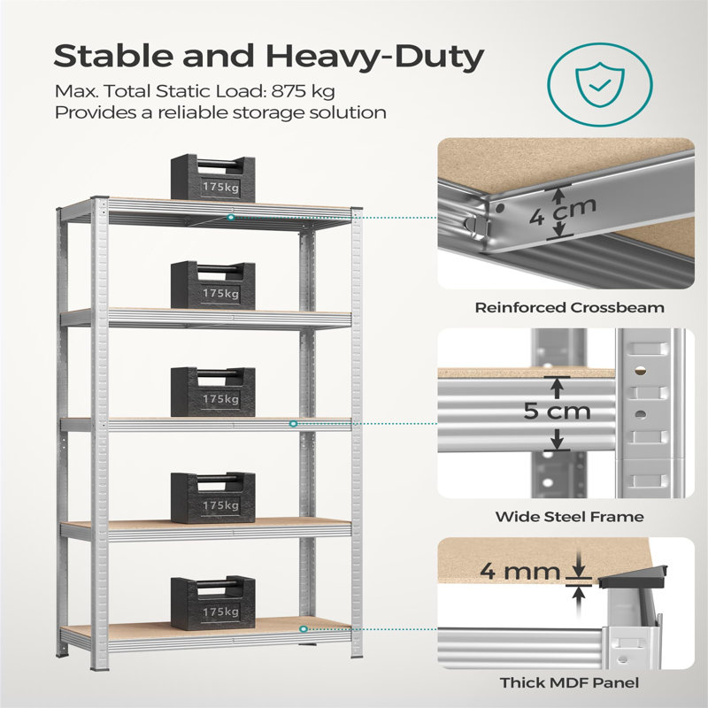 Gulzar 90cm W Metal Shelving Unit