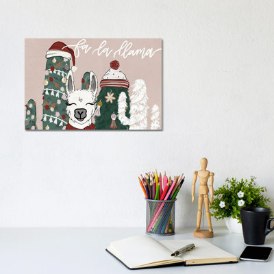 Fa La Lllama 1 Piece Wrapped Canvas Painting