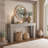 63" Hollow Leg Console Table | Modern Entryway Sofa Table for Living Room, Hallway & Foyer-271093516