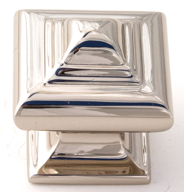 Square Knob, Polished Nickel